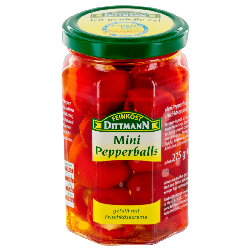 Feinkost Dittmann Mini-Pepperballs mit Frischkäsezubereitung 275g